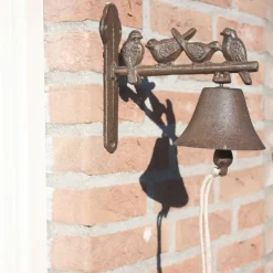 Żeliwny dzwonek do drzwi z ptaszkami * Esschert Design Outlet