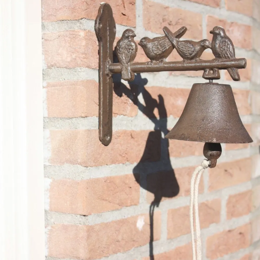 Żeliwny dzwonek do drzwi z ptaszkami * Esschert Design Outlet