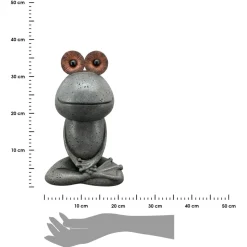 Figurka żaby antracytowa h35,5 cm