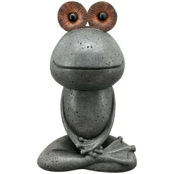 Figurka żaby antracytowa h35,5 cm