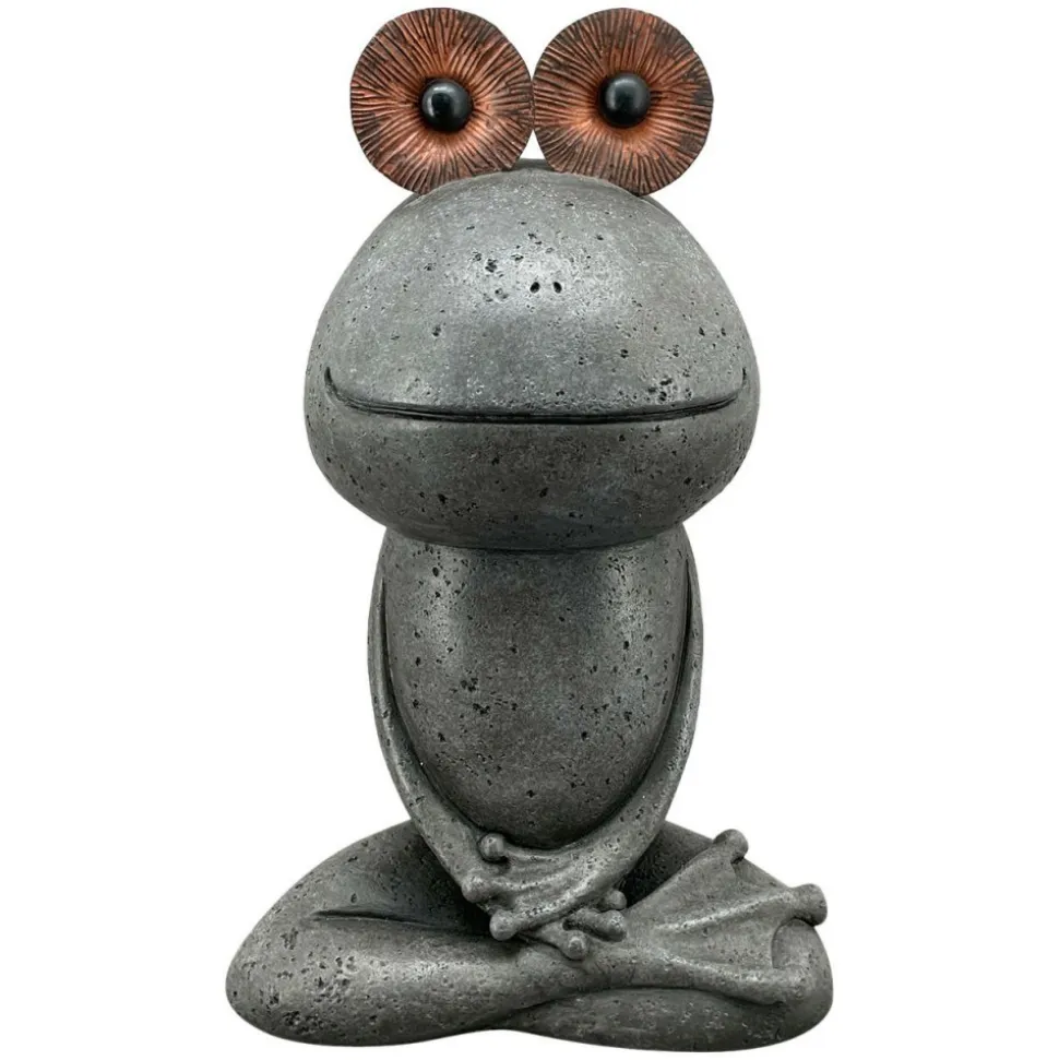 Figurka żaby antracytowa h35,5 cm