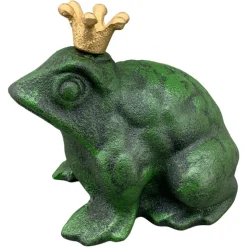 Figurka żaby z koroną z żeliwa h12 cm