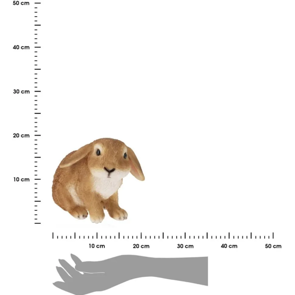 Figurka ogrodowa królik z dużymi uszami 17 cm wzór 1