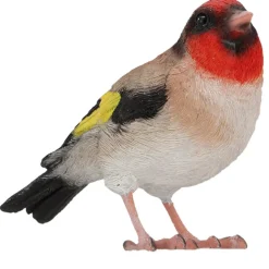 Figurka ogrodowa ptaszek szczygieł 12 x h8,5 cm