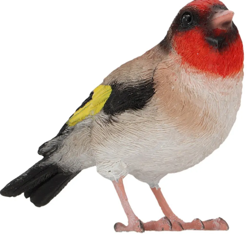 Figurka ogrodowa ptaszek szczygieł 12 x h8,5 cm