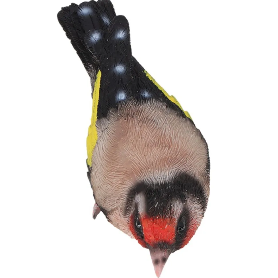 Figurka ogrodowa ptaszek szczygieł 12 x h8,5 cm