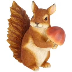 Figurka wiewiórki z borowikiem h14,3 cm