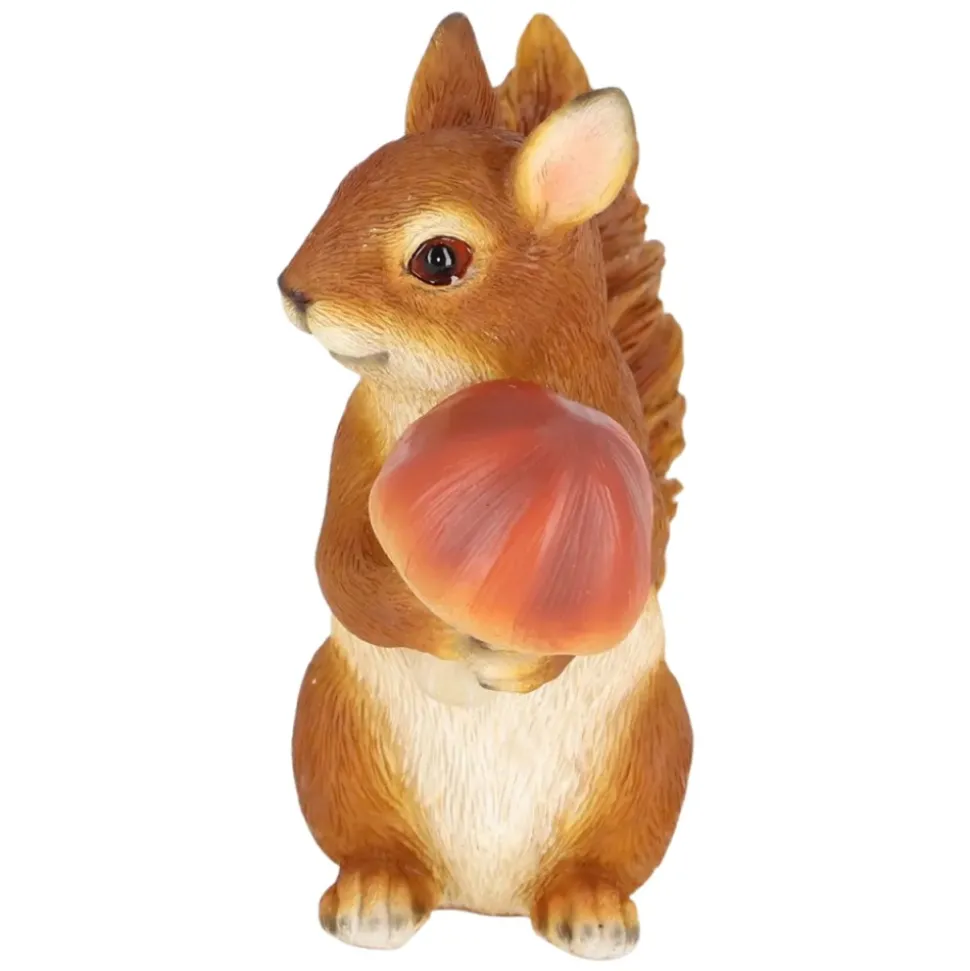 Figurka wiewiórki z borowikiem h14,3 cm