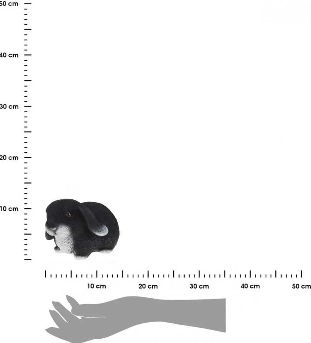 Figurka ogrodowa królik czarny 16 cm * Progarden Discount