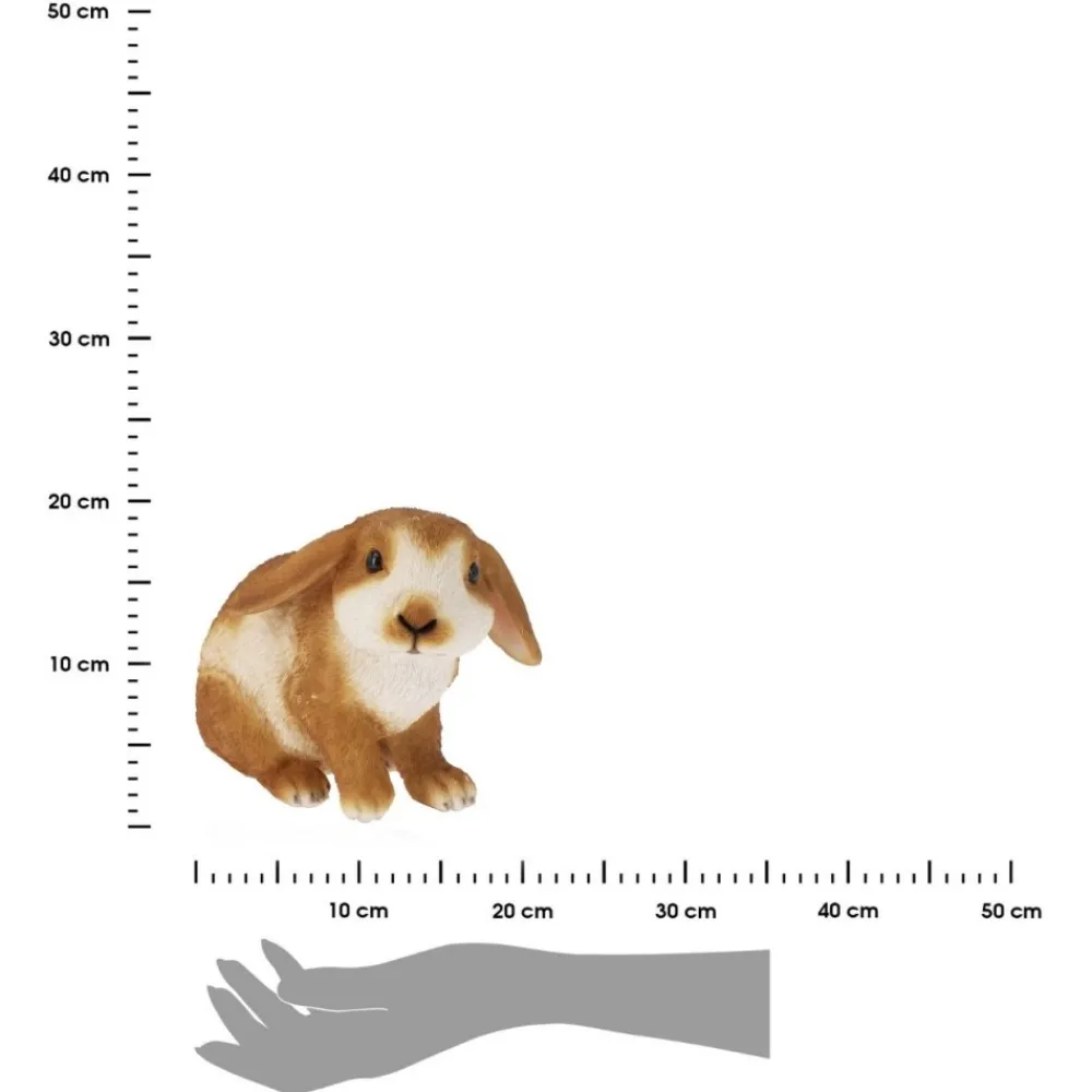 Figurka ogrodowa królik z dużymi uszami 17 cm wzór 2 * HowHomely Best
