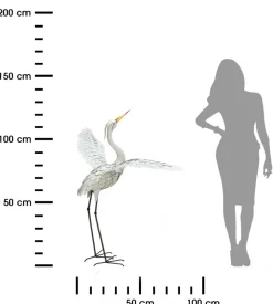 Figurka ogrodowa Żuraw duży metalowy 123 cm * Progarden Discount