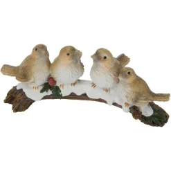 Figurka ptaszki na gałązce ze śniegiem 16x7x7,4 cm * H&S Decoration New