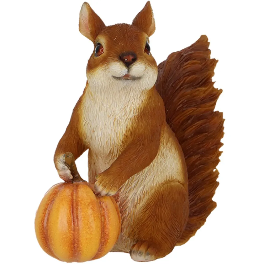 Figurka wiewiórki z dynią h15 cm * Esschert Design Online