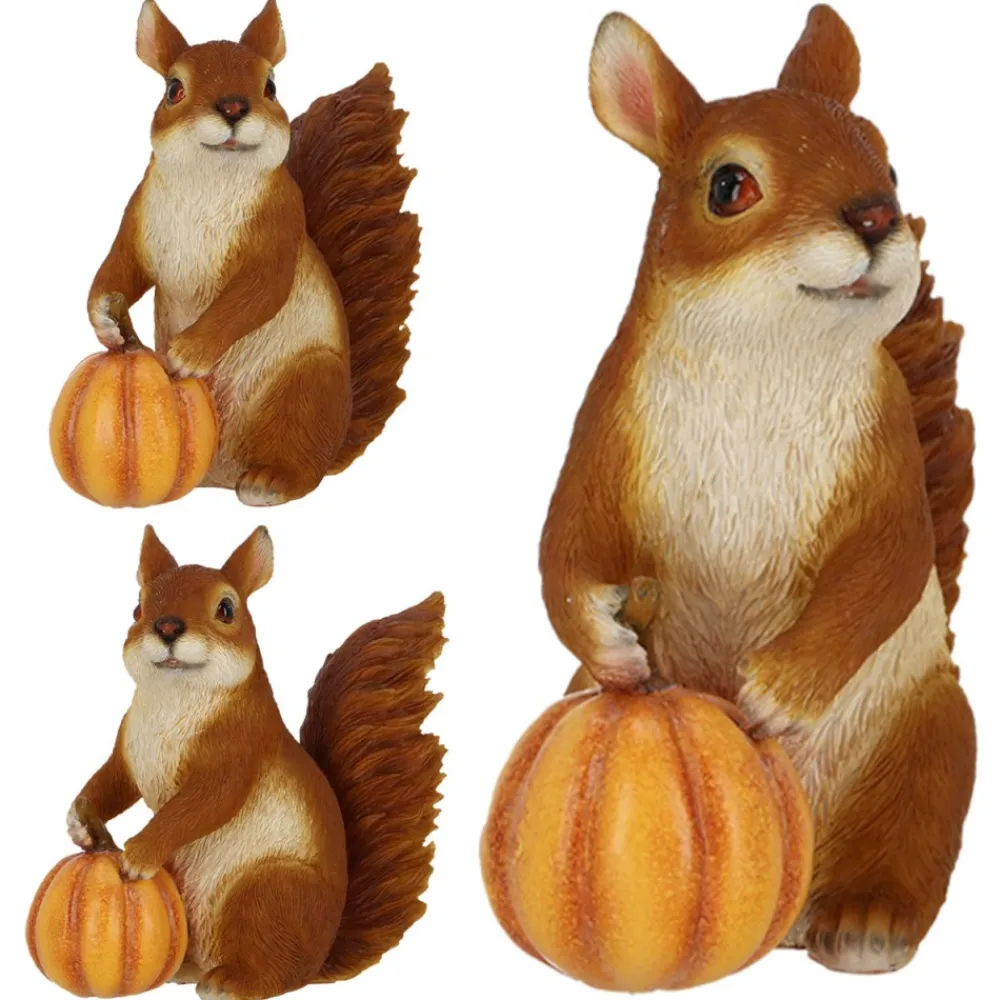 Figurka wiewiórki z dynią h15 cm * Esschert Design Online