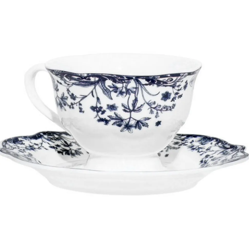 Filiżanka do kawy 90 ml ze spodkiem Reverie Blue