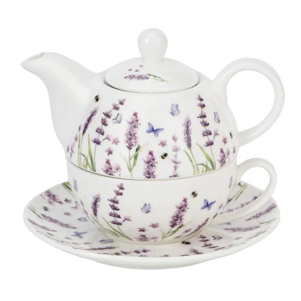 Filiżanka z dzbankiem do zaparzania Classic Lavender