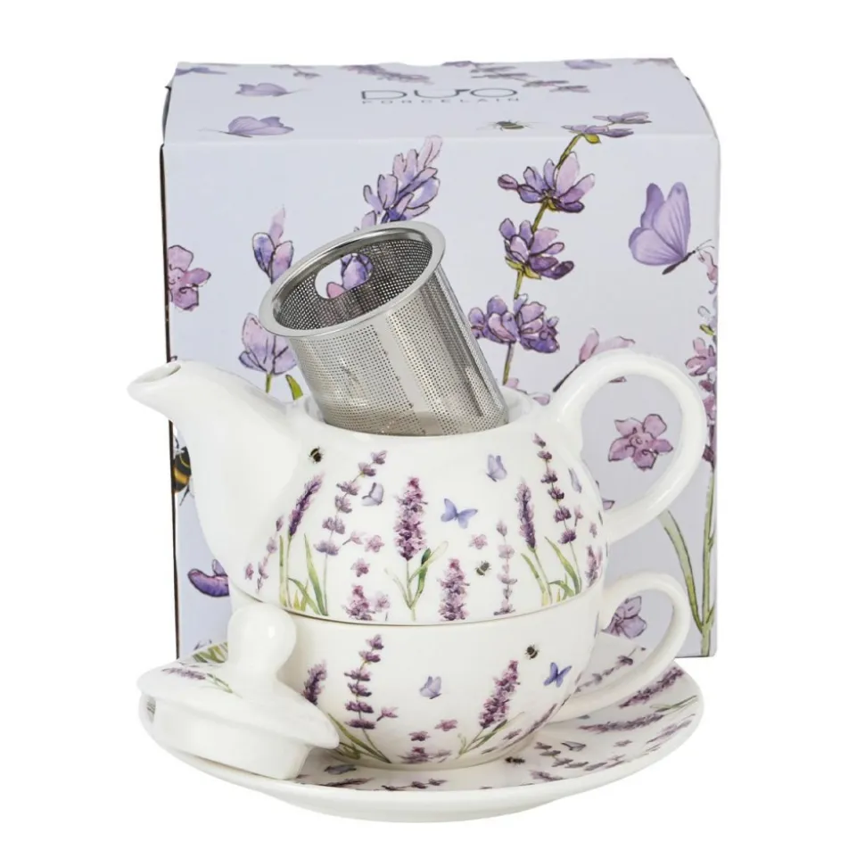 Filiżanka z dzbankiem do zaparzania Classic Lavender