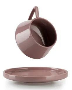 Filiżanka ze spodkiem Luna Pink