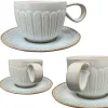 Filiżanka do kawy ceramiczna z spodkiem Grau 0,19 l * Exner GmbH Best