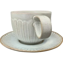 Filiżanka do kawy ceramiczna z spodkiem Grau 0,19 l * Exner GmbH Best