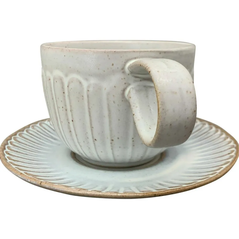 Filiżanka do kawy ceramiczna z spodkiem Grau 0,19 l * Exner GmbH Best