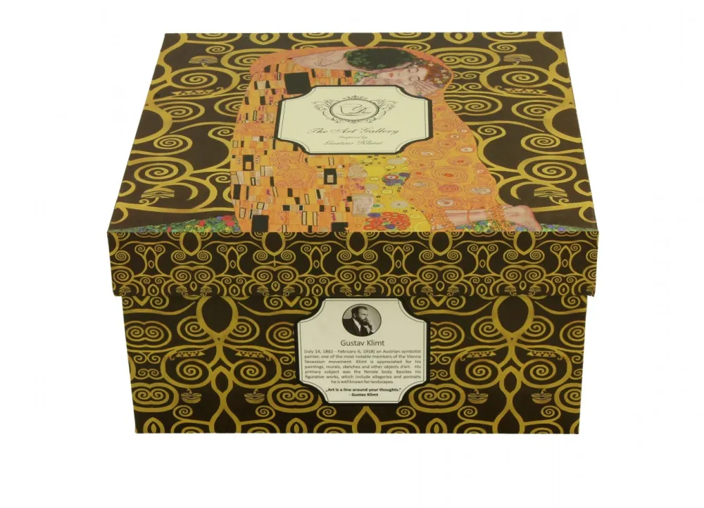 Filiżanka ze spodkiem Klimt THE KISS BROWN 250 ml * Duo