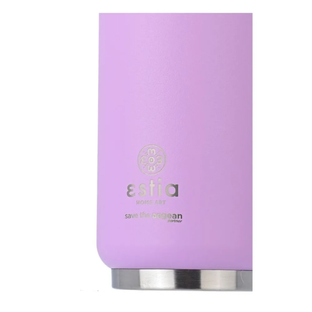 Fioletowy kubek termiczny ze słomką 300 ml Lavender Purple * Estia Online