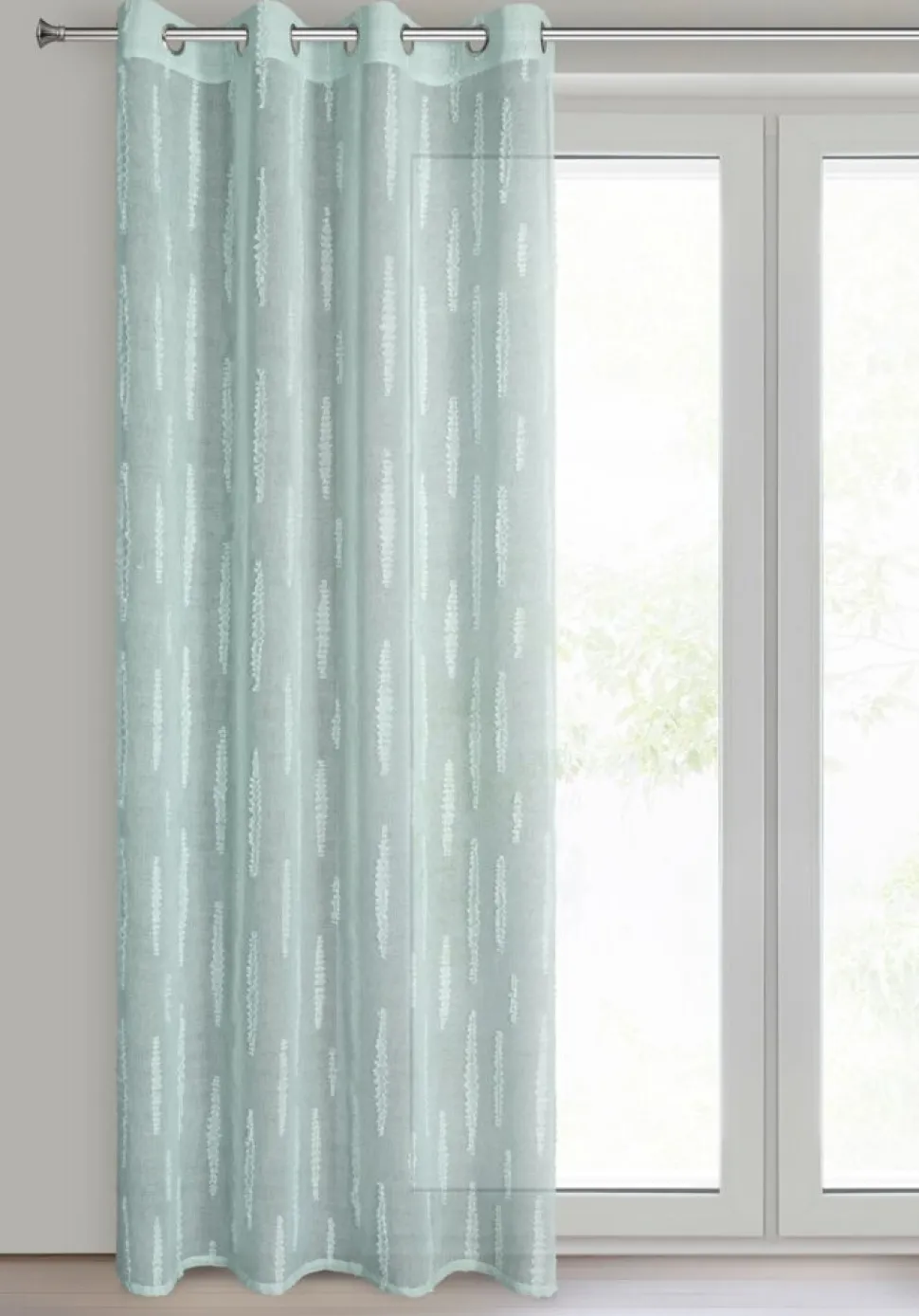 Firana ALENI miętowa 140x250 cm etamina