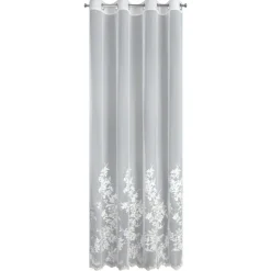 Firana ALIRA krem haft kwiatowy 140x250 cm