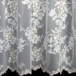 Firana ALIRA krem haft kwiatowy 140x250 cm