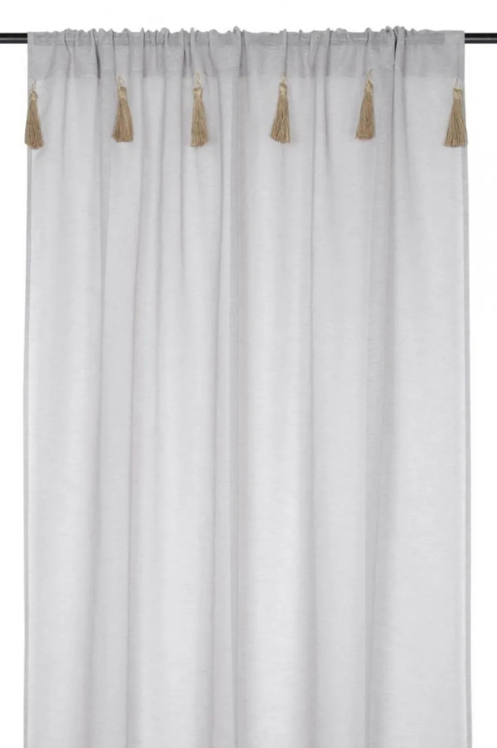 Firana boho IBIZA 140x260 naturalna beżowa