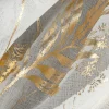 Firana DELIA złote liście 140x250 cm