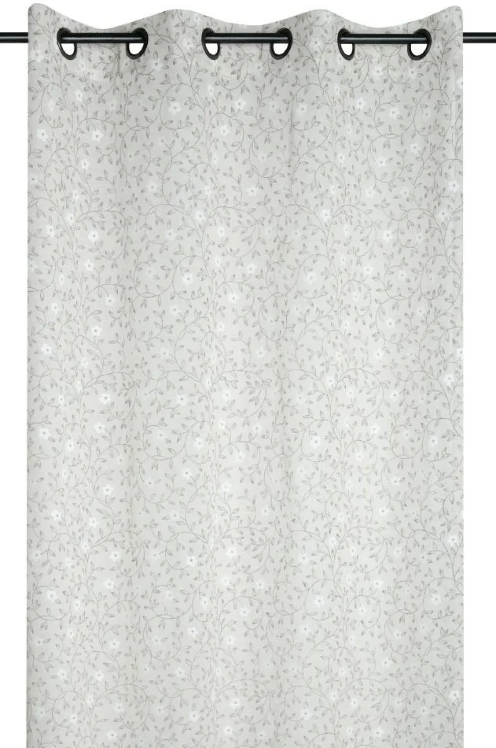 Firana GINNY 140x260 beżowa kwiaty