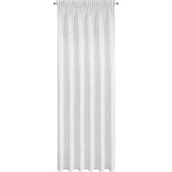 Firana gotowa BONITA 140x270 cm biała wzór geometryczny