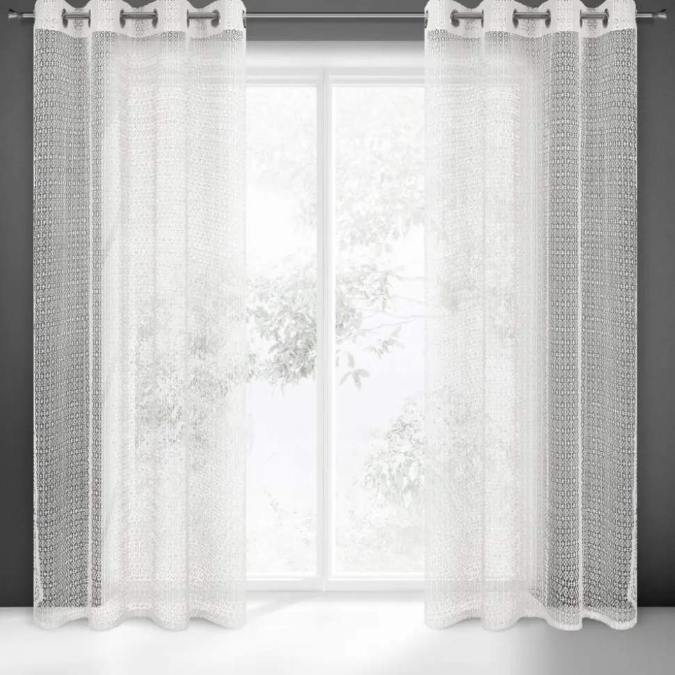Firana gotowa LARA 140x250 cm biała siatka