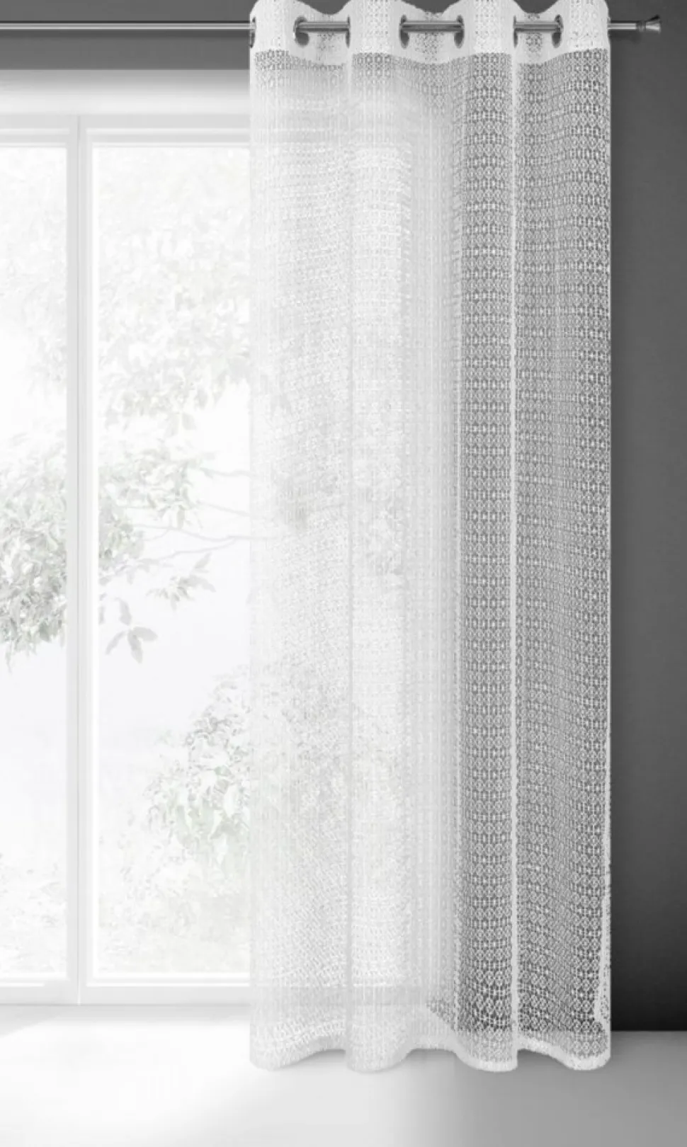 Firana gotowa LARA 140x250 cm biała siatka