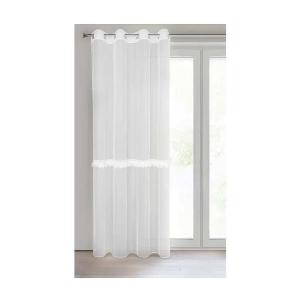 Firana gotowa SYLVI 140x260 biała aplikacja