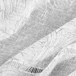 Firana KATY srebrny nadruk 140x250 cm
