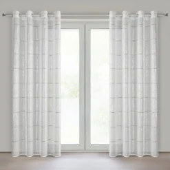 Firana KATY srebrny nadruk 140x250 cm