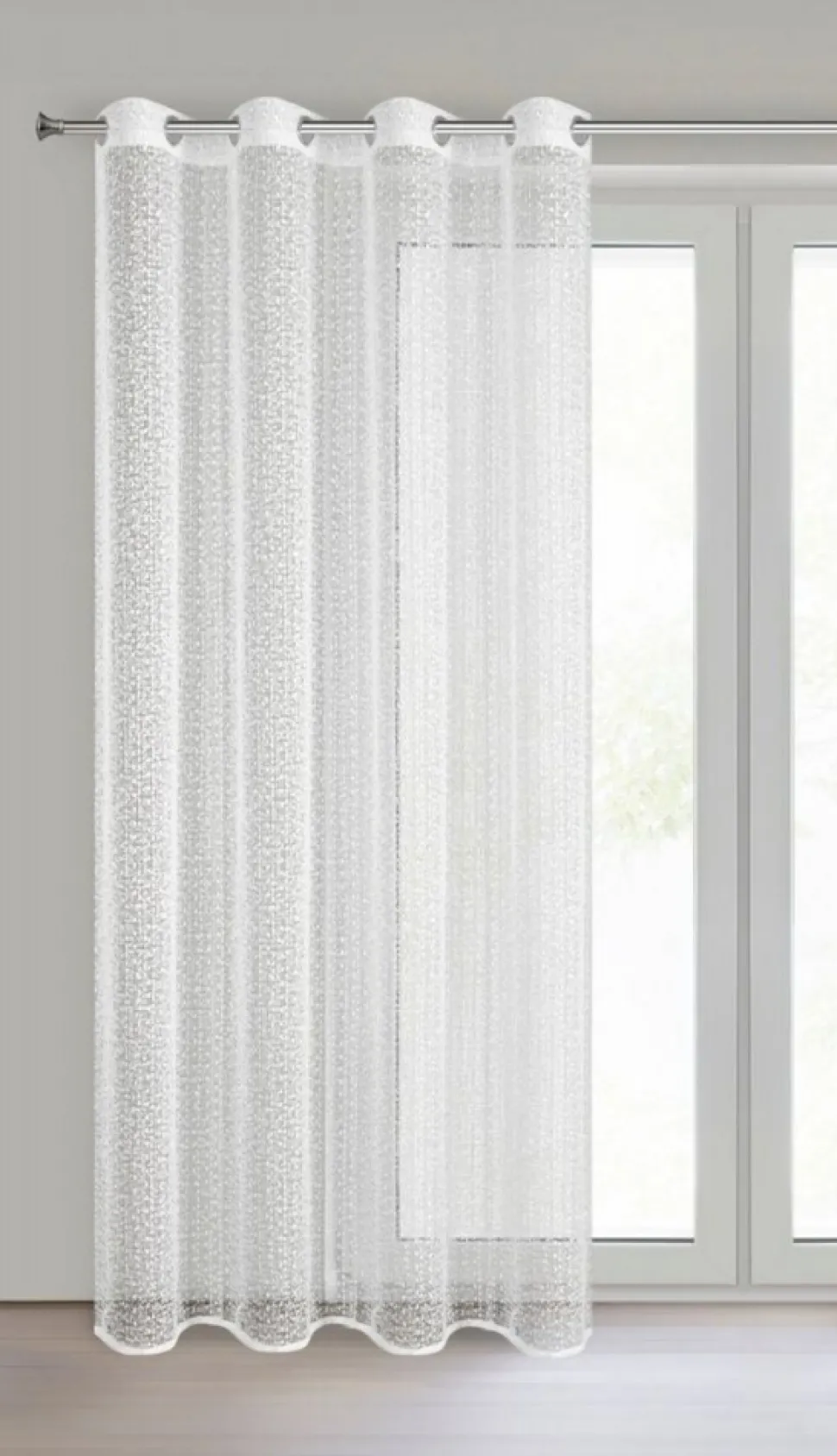Firana KLOE siateczka 140x250 cm biała