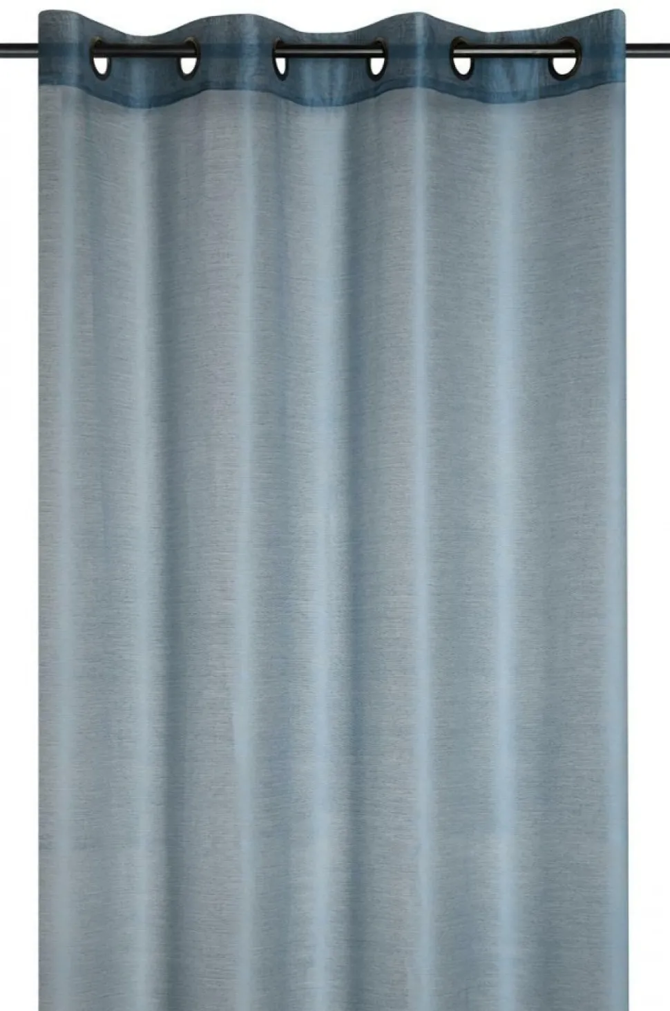 Firana LINWOOD 140x260 niebieska błyszcząca