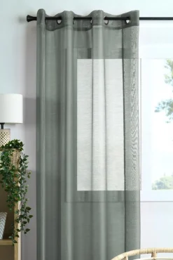 Firana LINWOOD 140x260 zielona błyszcząca