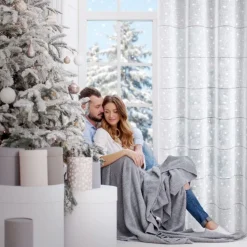 Firana świąteczna NADINE 140X250 cm gwiazdki