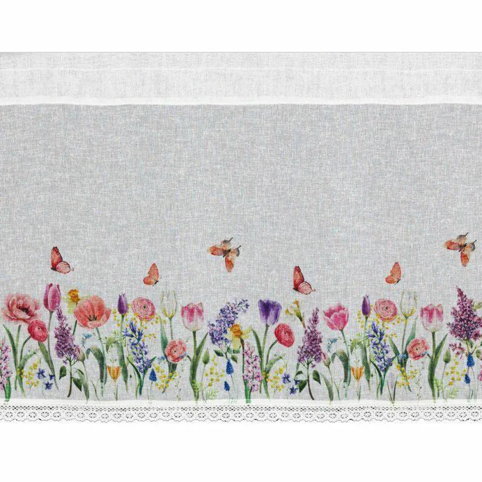 Firana zazdrostka BELLA 30x150 kwiaty