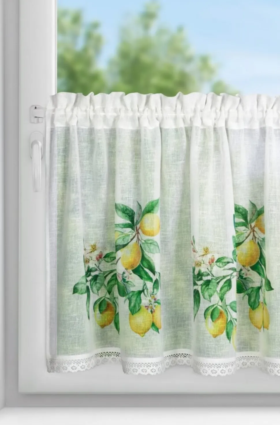 Firana zazdrostka CLOE 60x150 cm koronka