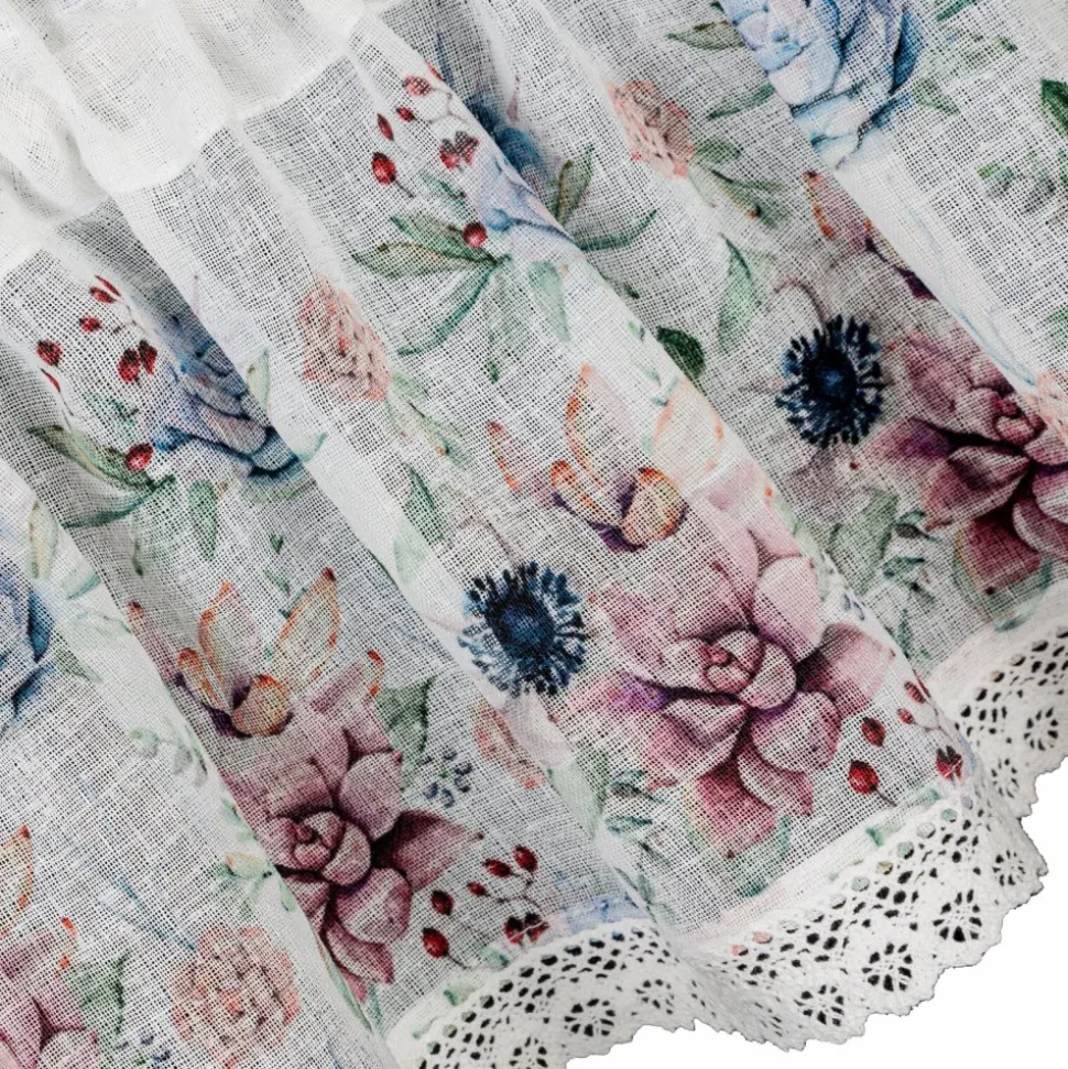 Firana zazdrostka DORA 60x150 kwiaty
