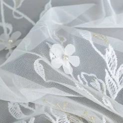 Firana JULIA 140x250 haft roślinny biała * EUROFIRANY B.B. Choczyńscy Sp.J.