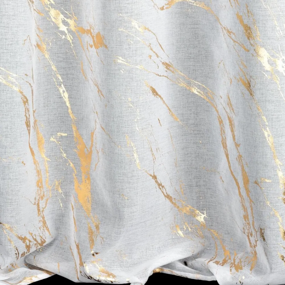 Firana MOLLY1 140x250 cm biała/złota przelotka * EUROFIRANY B.B. Choczyńscy Sp.J.