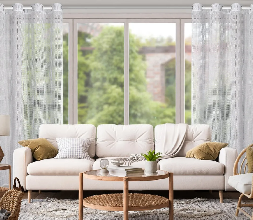 Firana NERI 140x250 cm biała przelotki * EUROFIRANY B.B. Choczyńscy Sp.J. Clearance