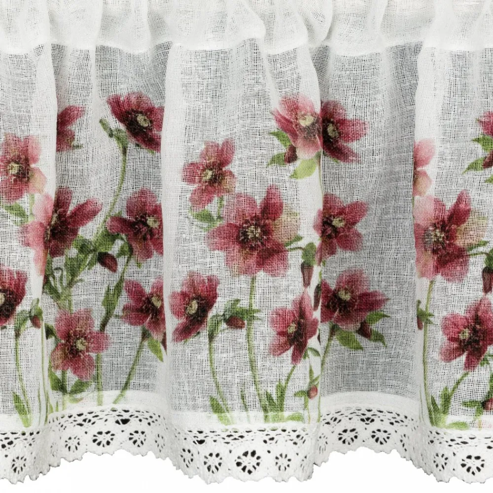 Firana zazdrostka ISA 60x150 kwiaty * EUROFIRANY B.B. Choczyńscy Sp.J. Sale